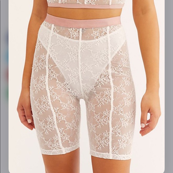 Free People Pants - Free People Intimately Lucy Lace Bike Short Ivory